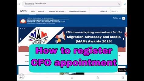 cfo davao appointment|How to Register for CFO Online .
